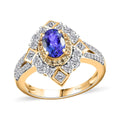 AAA Tanzanite, Multi Gemstone Ring in 18K Vermeil YG Over Sterling Silver (Size 10.0) 1.70 ctw - Sticky add to cart bar