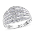 Luxuriant Lab Grown Diamond (G-H, SI) Ring in Platinum Over Sterling Silver (Size 10.0) 1.50 ctw - Sticky add to cart bar