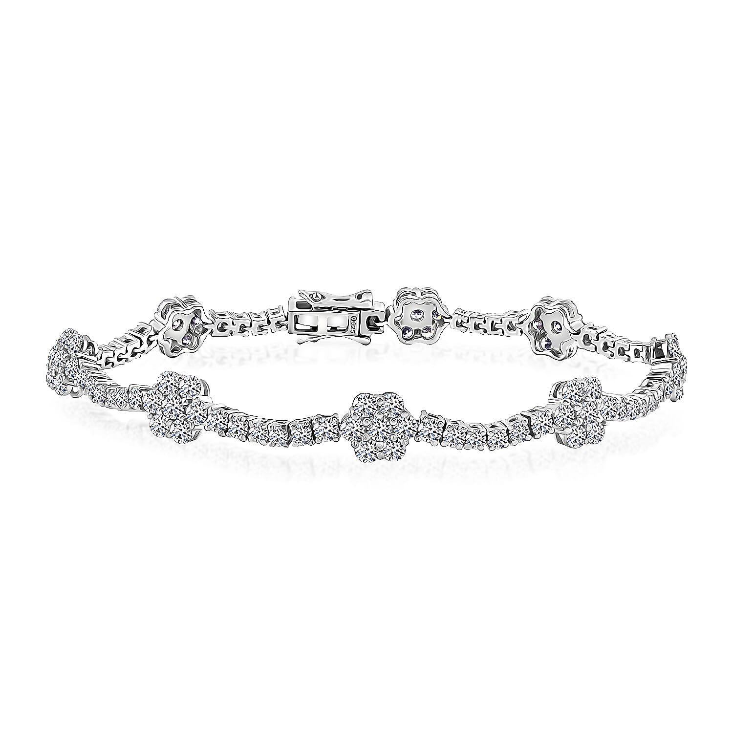 Luxuriant Lab Grown Diamond G SI 6.00 ctw Bracelet in Sterling Silver (7.25 In)
