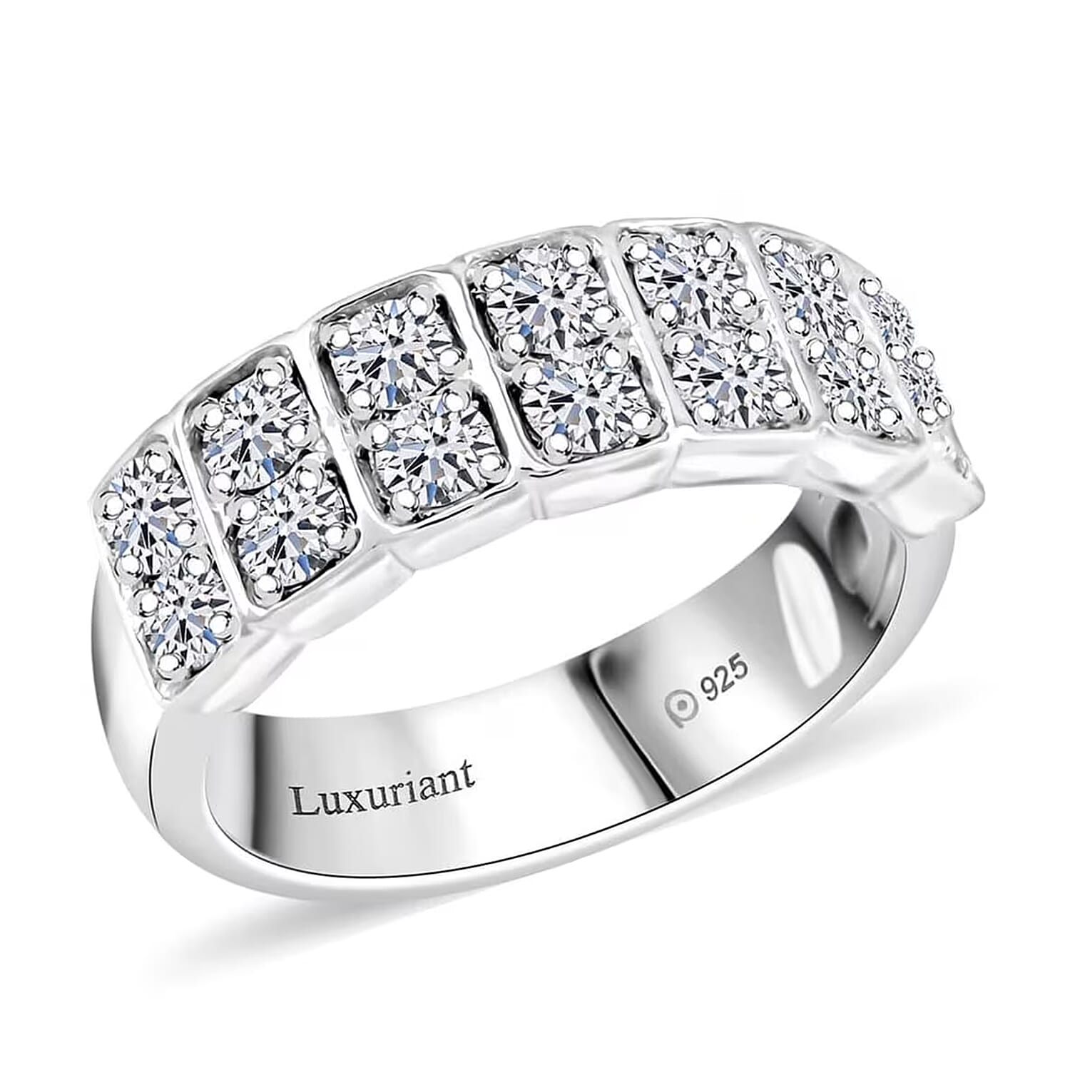 Luxuriant Lab Grown Diamond 1.00 ctw Ring in Sterling Silver (Size 7.0)