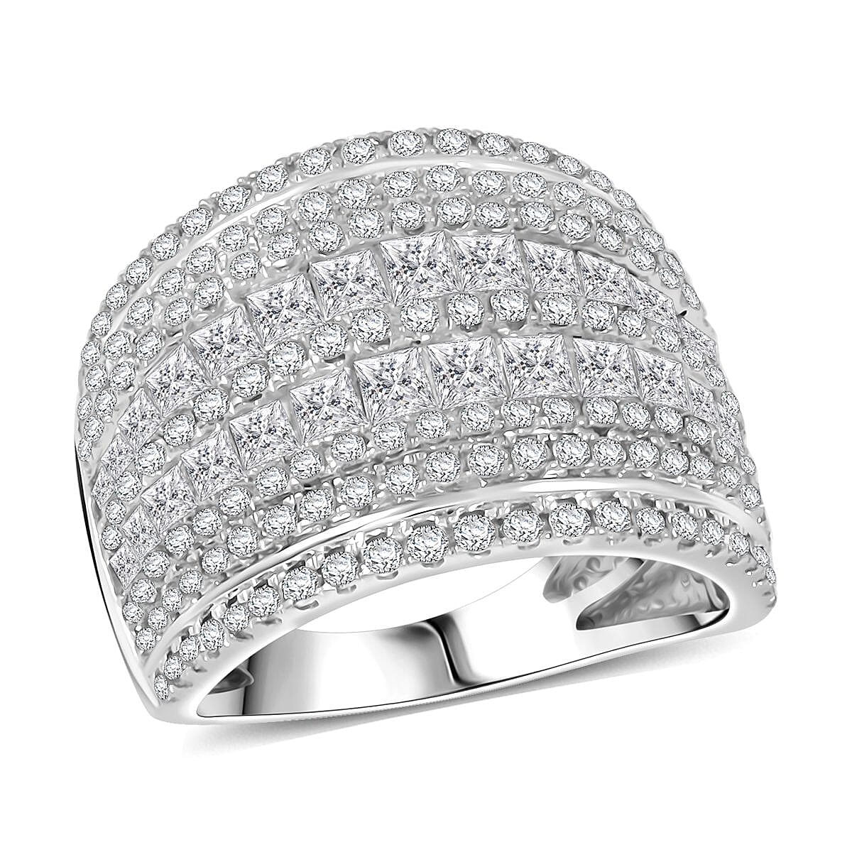 Pre Doorbuster Deal 14K White Gold White Diamond (G-H, SI) Ring (Size 10.0) (7.10 g) 3.00 ctw