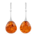 Natural Baltic Amber Drop Earrings in Sterling Silver - Sticky add to cart bar