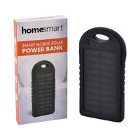 Homesmart Green Carabiner Solar 5000 mAh Battery Charger with USB & Emergency LED Torch