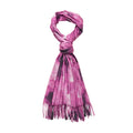 Purple Bubble Tie Dye Pattern Scarf with Tassels (27"x72") - Sticky add to cart bar