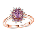 Premium Madagascar Purple Sapphire and Multi Gemstone 0.90 ctw Ring in 18K Vermeil Rose Gold Over Sterling Silver - Sticky add to cart bar