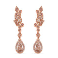 D'Joy Uncut Natural Pink Diamond 0.60 ctw Dangling Earrings in 18K Vermeil Rose Gold Over Sterling Silver - Sticky add to cart bar