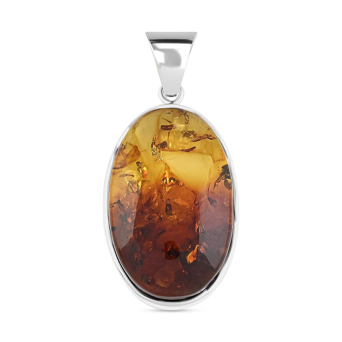 Baltic Amber Oval Shape Pendant