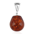 Baltic Amber Honey Drop Shape Pendant without Chain in Sterling Silver - Sticky add to cart bar