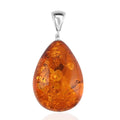 Baltic Amber Pear Shape Pendant without Chain in Sterling Silver - Sticky add to cart bar