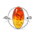 Baltic Amber Bangle Bracelet in Sterling Silver (7.25 In) - Sticky add to cart bar