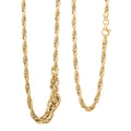 Italian 5.7mm Graduated Torchon Necklace in 10K Yellow Gold 4.5 Grams 18 Inches - Sticky add to cart bar