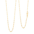 Italian 1mm Diamond-Cut Grumetta Singapore Necklace in 10K Yellow Gold 18 Inches 1.50 Grams - Sticky add to cart bar
