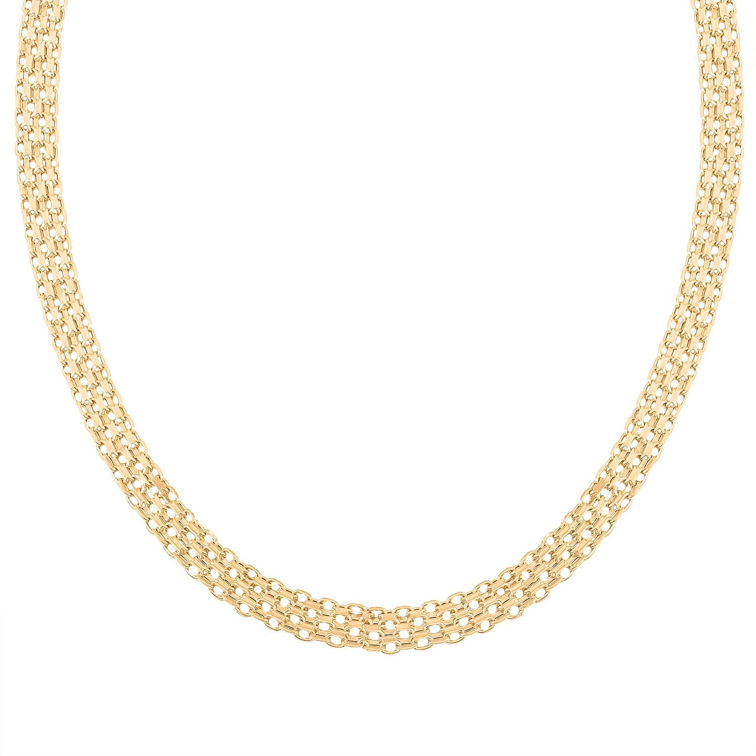 Italian 6mm Bismark Necklace in 10K Yellow Gold 7.3 Grams 20 Inches