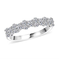 Luxuriant Lab Grown Diamond (G, SI) Ring in Sterling Silver (Size 7.0) 0.75 ctw