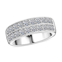 Luxuriant Lab Grown Diamond Ring in Sterling Silver (Size 7.0) 1.00 ctw