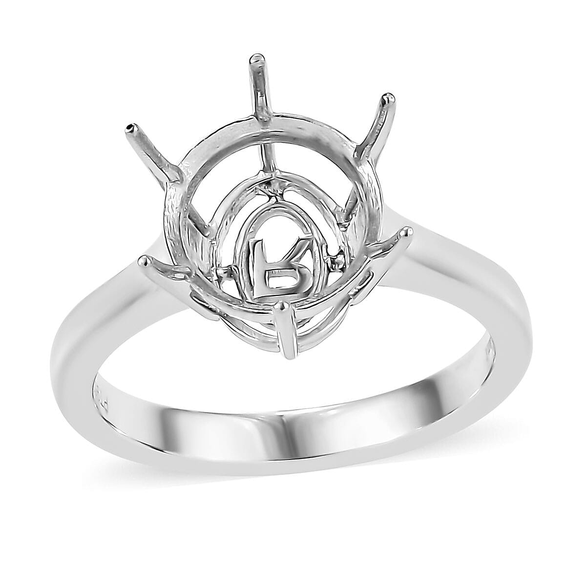 Mounting Ring in 950 Platinum (Size 8.0) 7.25 Grams