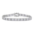 Luxuriant Lab Grown Diamond G SI 5.00 ctw Bracelet in Rhodium Over Sterling Silver (7.25 In) - Sticky add to cart bar