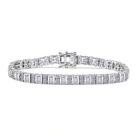 Luxuriant Lab Grown Diamond G SI 5.00 ctw Bracelet in Rhodium Over Sterling Silver (7.25 In)