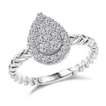 TLV Pre Doorbuster Deal Luxuriant Lab Grown Diamond (G, SI) (Cush) Ring in Sterling Silver (Size 10.0) 0.57 ctw - Sticky add to cart bar