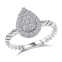 TLV Pre Doorbuster Deal Luxuriant Lab Grown Diamond (G, SI) (Cush) Ring in Sterling Silver (Size 10.0) 0.57 ctw