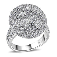 Luxuriant Lab Grown Diamond G SI 2.28 ctw Ring in Sterling Silver