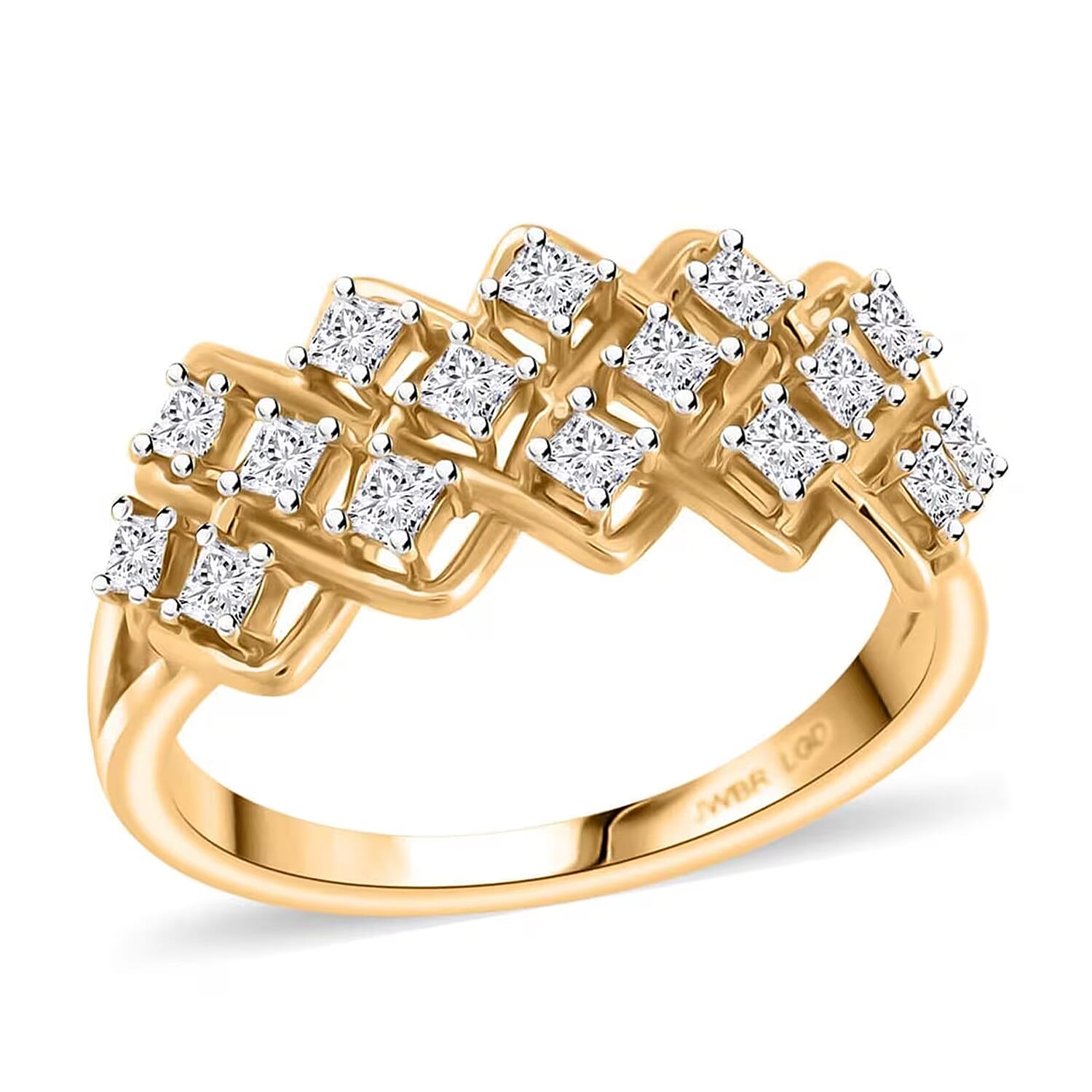 10K Yellow Gold Luxuriant Lab Grown Diamond (G, VS) Ring (Size 7.0) 0.50 ctw