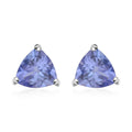 Tanzanite Solitaire Stud Earrings in Platinum Over Sterling Silver 1.60 ctw - Sticky add to cart bar