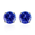 AAAA Tanzanite 2.90 ctw Solitaire Stud Earrings in 950 Platinum - Sticky add to cart bar