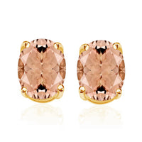 Premium Marropino Morganite Solitaire Stud Earrings in Platinum Over Sterling Silver 2.60 ctw