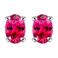 D'Joy Tanzanite 1.00 ctw Solitaire Stud Earrings in Platinum Over Sterling Silver - Sticky add to cart bar