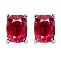 Tanzanite Solitaire Stud Earrings in Platinum Over Sterling Silver 2.10 ctw