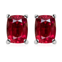 Tanzanite Solitaire Stud Earrings in Platinum Over Sterling Silver 2.10 ctw