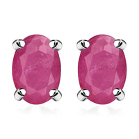 D'Joy Tanzanite 1.00 ctw Solitaire Stud Earrings in Platinum Over Sterling Silver