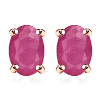 D'Joy Tanzanite 1.00 ctw Solitaire Stud Earrings in Platinum Over Sterling Silver
