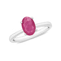 Mozambique Ruby Solitaire Ring in Platinum Over Sterling Silver (Size 4.0) 1.10 ctw - Sticky add to cart bar