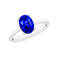 Iliana 18K White Gold AAA Ceylon Blue Sapphire Solitaire Ring (Size 4.0) 5.50 Grams 0.90 ctw - Sticky add to cart bar