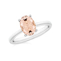 Pink Morganite Solitaire Ring in Platinum Over Sterling Silver (Size 4.0) 1.40 ctw - Sticky add to cart bar