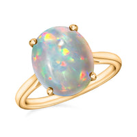 Rhapsody 950 Platinum AAAA Ethiopian Welo Opal Solitaire Ring (Size 10.0) 5.50 Grams 5.00 ctw