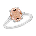Luxoro 14K White Gold Premium Marropino Morganite and I1-I2 Diamond Ring (Size 4.0) 4 Grams 2.50 ctw - Sticky add to cart bar