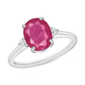 Luxoro 14K White Gold Premium Mozambique Ruby and G-H I1-I2 Diamond Ring (Size 4.0) 4 Grams 2.70 ctw - Sticky add to cart bar