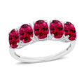Iliana 18K Yellow Gold AAA Ouro Fino Rubellite 5 Stone Ring (Size 4.0) 5.50 Grams 4.10 ctw - Sticky add to cart bar