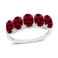 Iliana 18K Yellow Gold AAA Ouro Fino Rubellite 5 Stone Ring (Size 4.0) 5.50 Grams 4.10 ctw - Sticky add to cart bar
