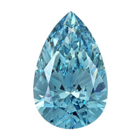 IGI Certified Luxuriant Lab Grown Blue Diamond (Pear) (VS2) 4.50 ctw