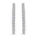 Luxuriant Lab Grown Diamond G SI 1.00 ctw Hoop Earrings in Sterling Silver - Sticky add to cart bar