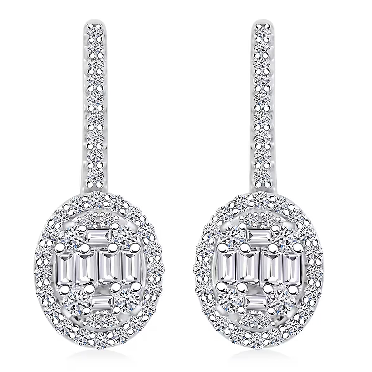 Luxuriant Lab Grown Diamond G SI 1.75 ctw Earrings in Sterling Silver