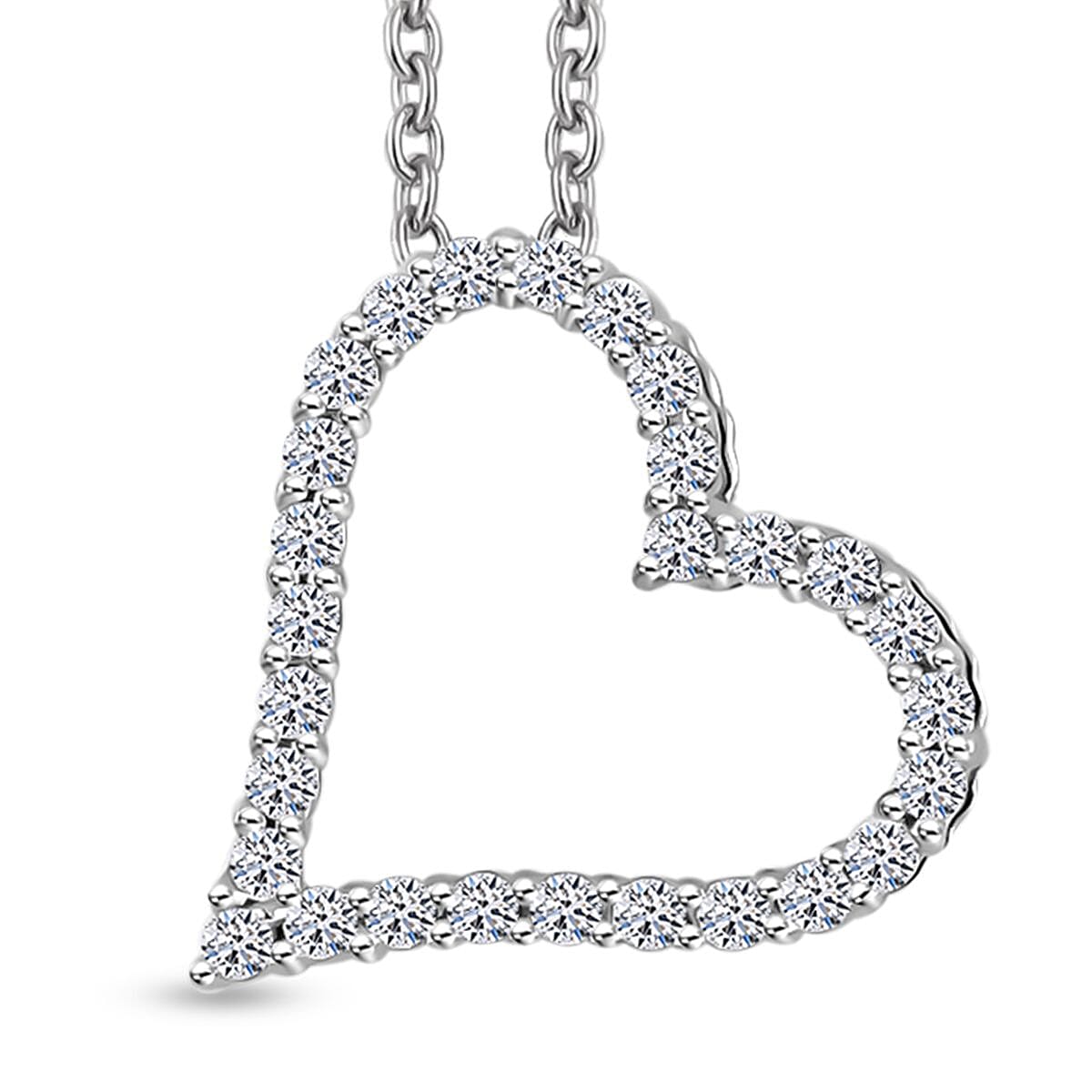 Luxuriant Lab Grown Diamond G SI 0.25 ctw Pendant without Chain in Sterling Silver