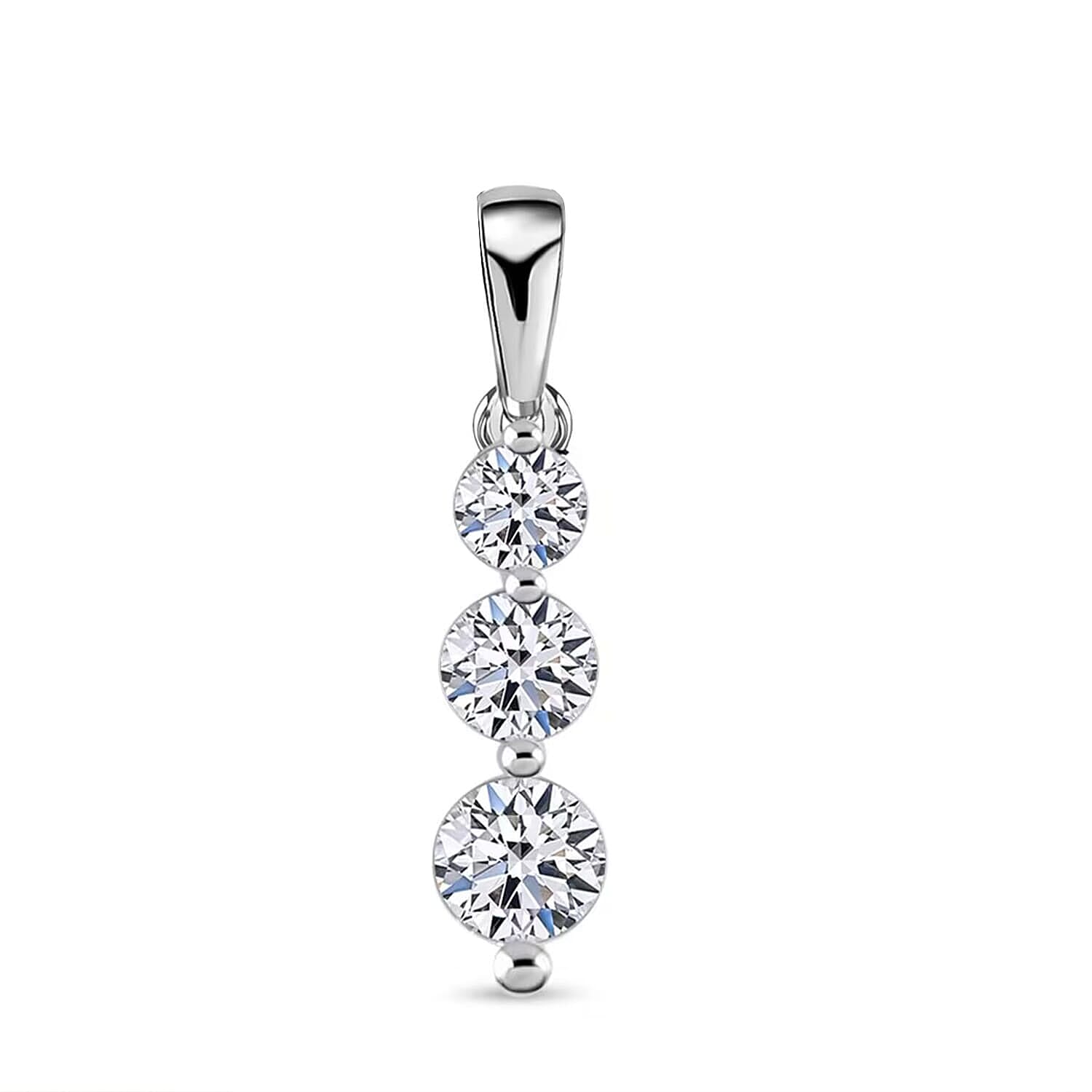 Luxuriant Lab Grown Diamond G SI 0.50 ctw Pendant without Chain in Sterling Silver