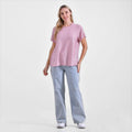 Blush Pink Glitter Short Sleeved Crew-neck Top - One Size Fits Most - Sticky add to cart bar