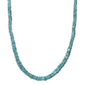 Betroka Blue Apatite 70.00 ctw Beaded Necklace in Rhodium Over Sterling Silver 18-20 Inches - Sticky add to cart bar