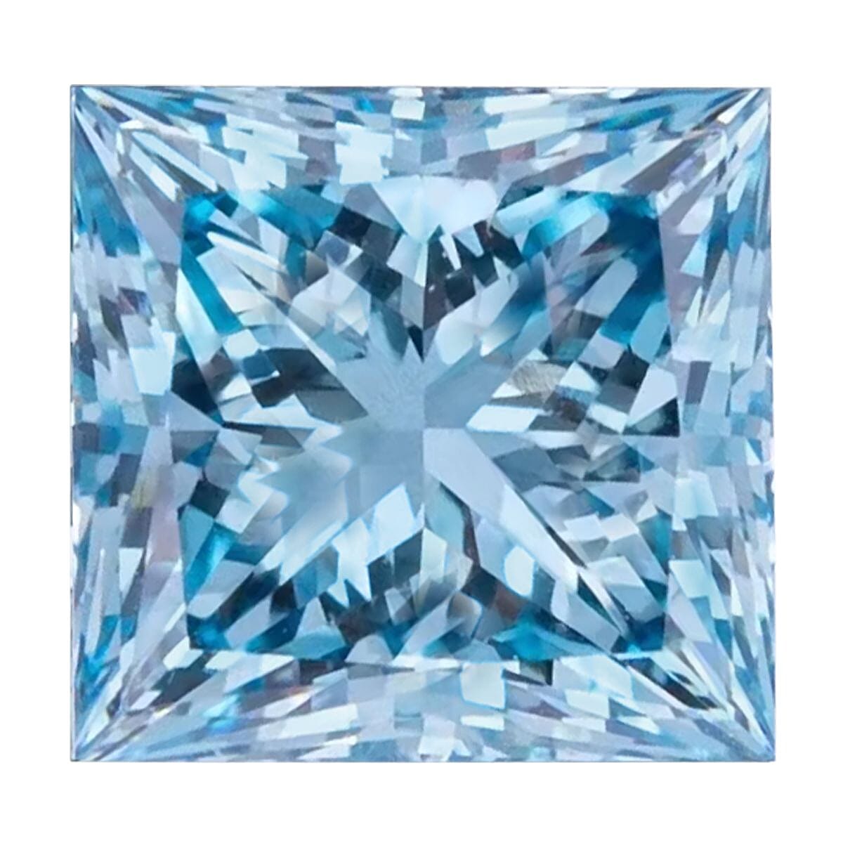 IGI Certified Luxuriant Princess Cut Lab Grown Blue Diamond (VS2) 1.00 ctw